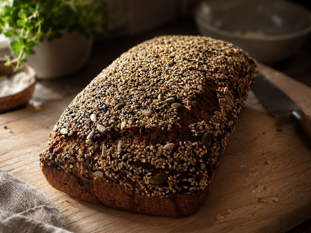 Dejligt erstatning for hvede- og rugbrød, men næsten uden kulhydrater. Smæk fyldt med opløselige og uopløselige kostfibre og masser af protein.